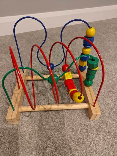Ikea mula wooden bead Rollercoaster toddler toy