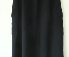 Wilfred Muse Japanese crepe cargo midi black skirt M / 38 / 10