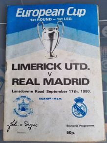 Limerick Utd v Real Madrid programme