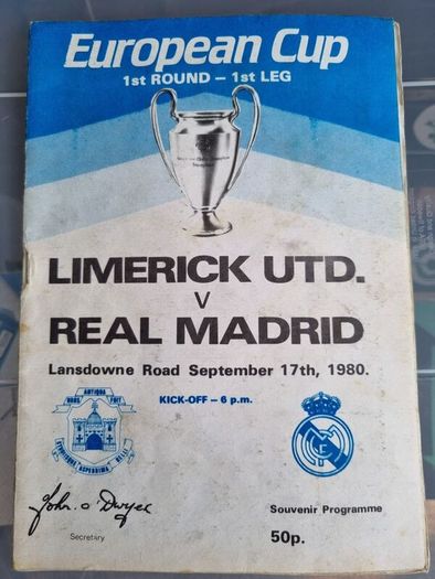 Limerick Utd v Real Madrid programme