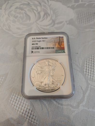 2020 NGC ms70 American Silver Eagle 1oz coin