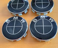 Brand New BMW Full Black Wheel Centre Cap's 68mm x4