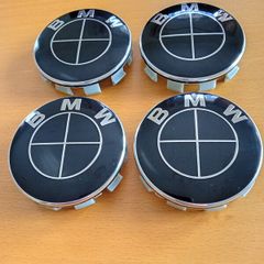 Brand New BMW Full Black Wheel Centre Cap's 68mm x4