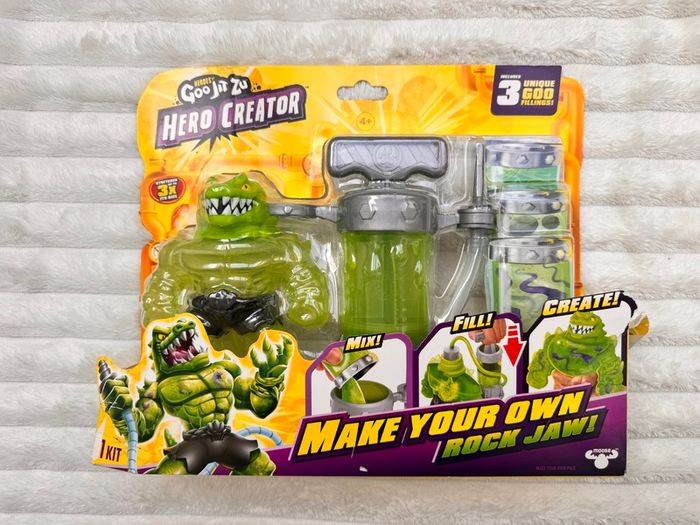 Heroes of Goo Jit Zu Hero Creator Rockjaw Mix Fill Create Your Own Action Figure Damaged Box Please see photos
