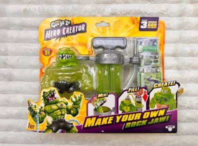 Heroes of Goo Jit Zu Hero Creator Rockjaw Mix Fill Create Your Own Action Figure Damaged Box Please see photos