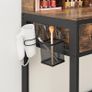 Industrial Dressing Table with Mirror and Stool, Vanity Table with Tri-Fold Mirror, 3 Drawers, Hair Dryer Holder, Makeup Desk Image 6