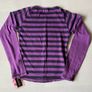 Disney Girl's Minnie Mouse Purple & Black Stripe Long Sleeve Top Image 5