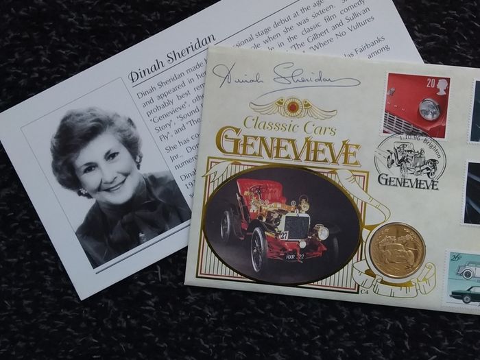 Great Britain Stamps : Genevieve Classic Cars " Signed Coin Cover  " 1996 , 100th London To Brighton Veteran Car Run "