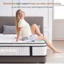 King Memory Foam Sprung Mattress, Medium Firm 5FT King Size, 10.2 INCH Image 2