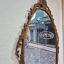 Mirror Vintage Gold painted  metal Mirror Image 5