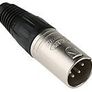 Neutrik Cable XLR Connector, Straight, 50V, 4 Way, Silver over Nickel Plating Image 3
