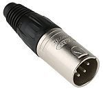 Neutrik Cable XLR Connector, Straight, 50V, 4 Way, Silver over Nickel Plating
