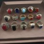 15 Antique Brass Rings Mixed Vintage Collectible Jewelry Lot Image 9