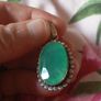 emerald pendant 925 silver Image 4