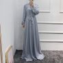 Brand New OBEEII Women's Muslim Robes Solid Color Muslim Dress Image 4