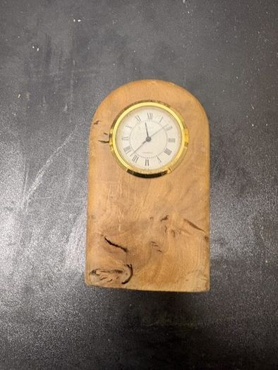 Handmade Rustic Wooden Quartz Mantel Clock