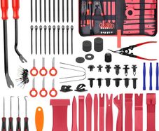 330Pcs Trim Removal Tool, Car Panel Door Radio Removal Kit, Auto Push Pin Bumper Retainer Clip Set, Auto Clip Pliers Fastener Remover Pry Tool Set with Storage Bag