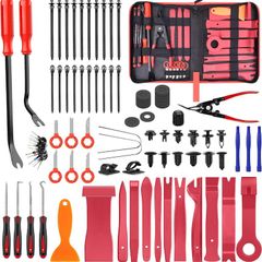 330Pcs Trim Removal Tool, Car Panel Door Radio Removal Kit, Auto Push Pin Bumper Retainer Clip Set, Auto Clip Pliers Fastener Remover Pry Tool Set with Storage Bag