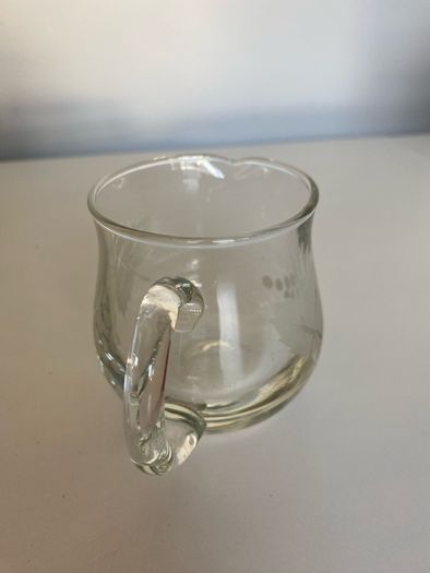 Small glass jug - leaf design