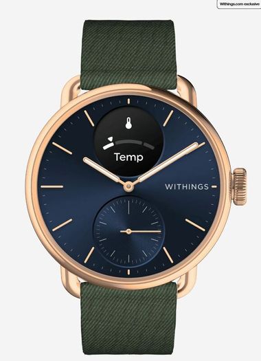 Scanwatch 2 38mm Blue and Rose Gold bundle with 2 additional straps