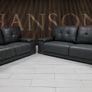 Hanson Fullback Leather Sofa Set Image 3
