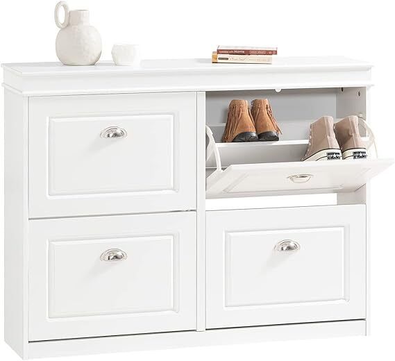 Shoe Storage Cabinet Elegant style White or Black