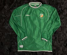 Republic Of Ireland Match Worn / Issue Football Jersey Shirt Umbro 2001 - 2002