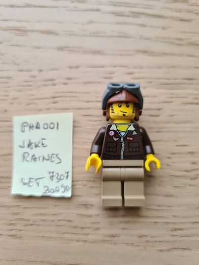 lego pha001 jack raines, set pharaoh quest 7307, 30090