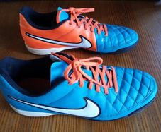 Nike Tiempo Astro football boots blue orange 8 42.5