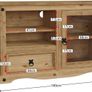 Corona Entertainment Cabinet, TV Stand, Solid Pine Wood Image 3