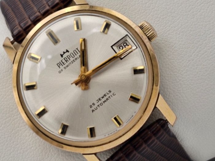 Vintage Swiss Made Automatic Pierpont 25Jewels 20 micron Gold Swiss watch