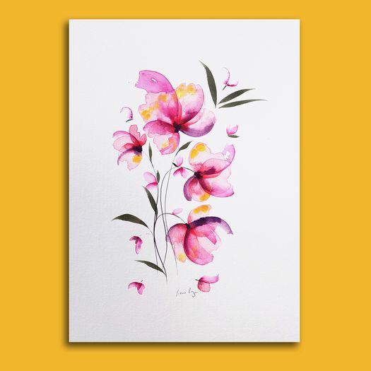 Original Watercolour Floral Painting