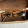 GOK WAN Brown Rectangle Glasses Frame Mod 06 - 25262841 and Hard Case Holder Image 4
