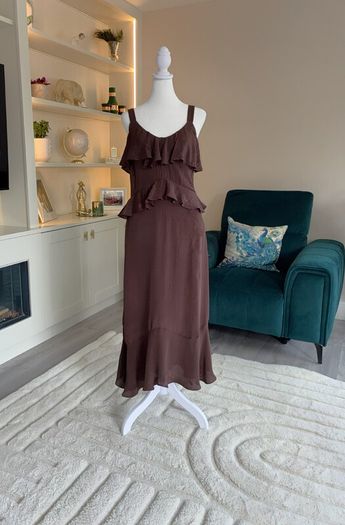 Brand-new Ladies Sweetheart Neckline Ruffle Cami Dress from Marks & Spencer