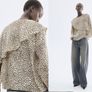 Animal print blouse - cream and black Image 8