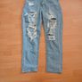 Brand New High Waist Straight Leg Ripped Jeans Image 2