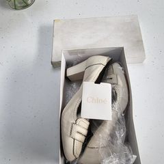 CHLOE Moassin leather off white court Sz 40 (Fit 7.5 - 8 UK) - Rrp 399 euro