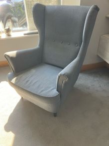 Dark grey armchair