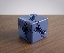 Mechanical Gear Cube - 3D Printed Kinetic Fidget Puzzle