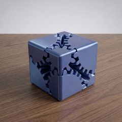 Mechanical Gear Cube - 3D Printed Kinetic Fidget Puzzle