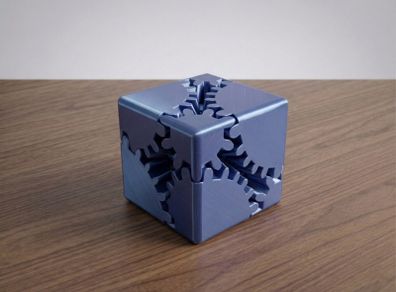 Mechanical Gear Cube - 3D Printed Kinetic Fidget Puzzle