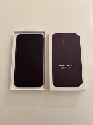 iPhone 11 Pro Max Leather Folio Aubergine