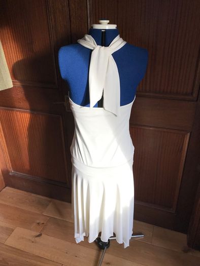 New White halter neck dress