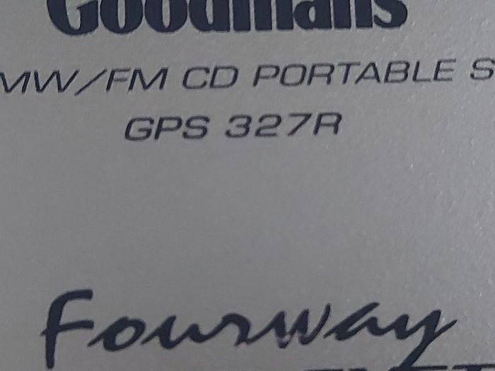 GOODMANS Stereo MW-FM CD, Tape Portable System Model GPS 327R, Fourway Speaker System, in excellent cosmetic condition
