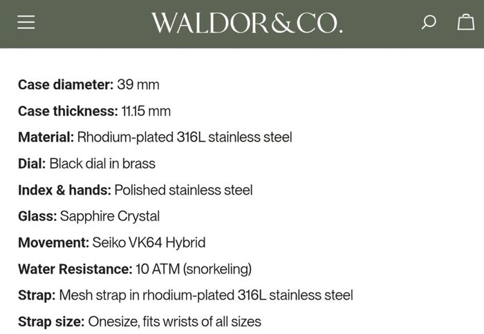 Walder & Co watch