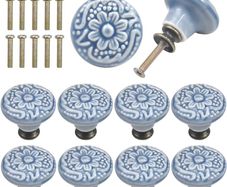 10PCS Crackle Cabinet Knob, Vintage Drawers Knobs, 34MM Kitchen Cabinet Cupboard Drawer Door Knobs, Furniture Knobs Drawer Handles, Antique Knob for Cabinet Drawer Kitchen