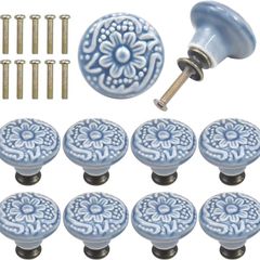 10PCS Crackle Cabinet Knob, Vintage Drawers Knobs, 34MM Kitchen Cabinet Cupboard Drawer Door Knobs, Furniture Knobs Drawer Handles, Antique Knob for Cabinet Drawer Kitchen