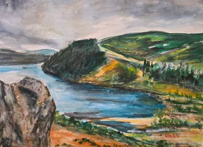 Lough Tay watercolour