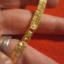 70s gold nugget type ladies gold chain Image 2