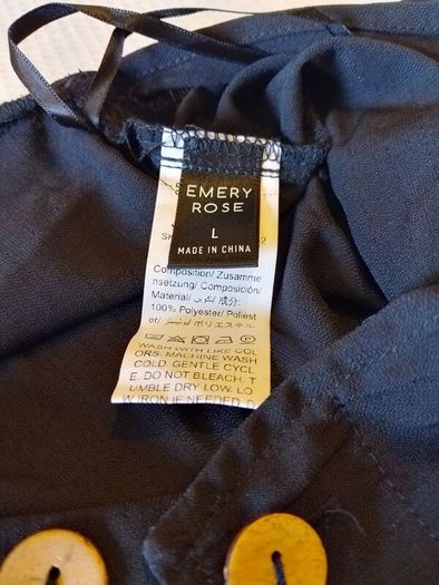 Emery Rose black jumpsuit. Size L.